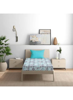 Wakefit Wakefit Bedsheet for Single Bed, Bedsheet for Single Bed Cotton, Single Bedsheet with Pillow Covers, 144 TC 100% Cotton with 1 Pillow Covers (Elastic Fitted Sheet 72X36 : Seher), Multicolor  - Image 2