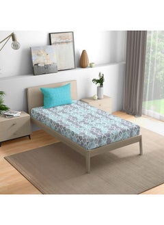 Wakefit Wakefit Bedsheet for Single Bed, Bedsheet for Single Bed Cotton, Single Bedsheet with Pillow Covers, 144 TC 100% Cotton with 1 Pillow Covers (Elastic Fitted Sheet 72X36 : Seher), Multicolor  - Image 1