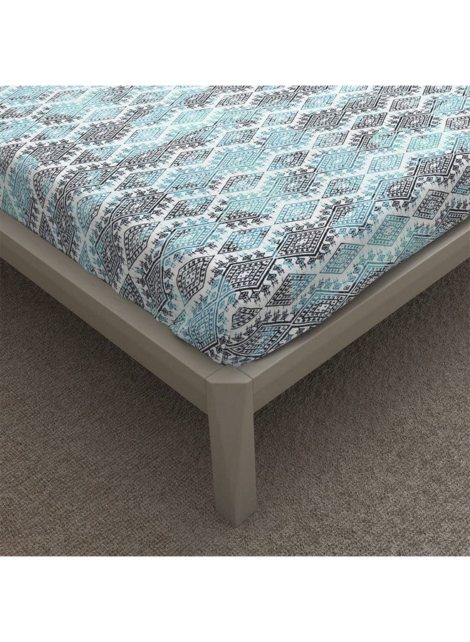Wakefit Bedsheet for Single Bed, Bedsheet for Single Bed Cotton, Single Bedsheet with Pillow Covers, 144 TC 100% Cotton with 1 Pillow Covers (Elastic Fitted Sheet 72X36 : Seher), Multicolor - Image 3