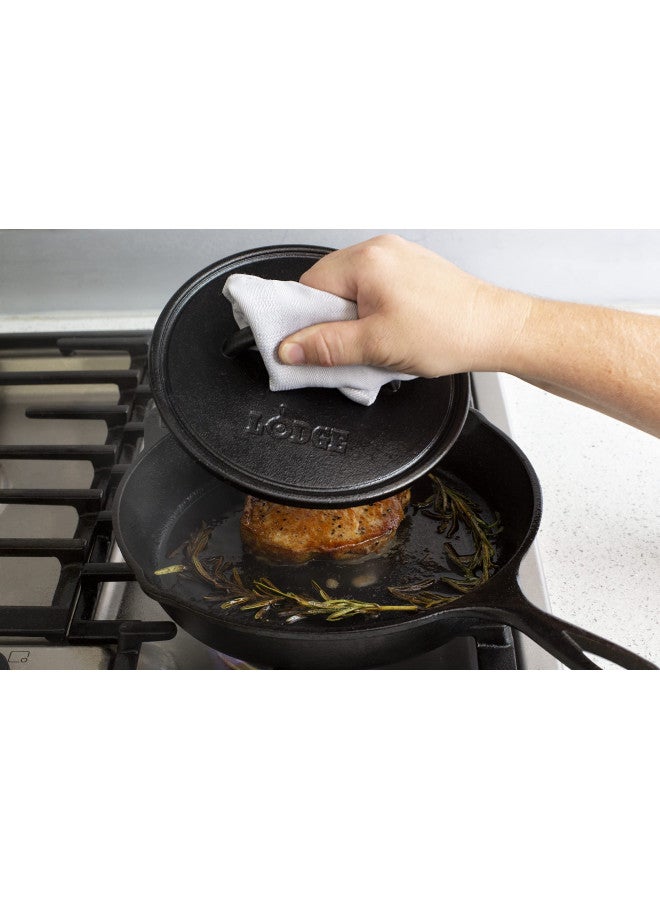 Lodge ضغط شواية مسطحة دائري من الحديد الزهر 8 بوصات - Image 3