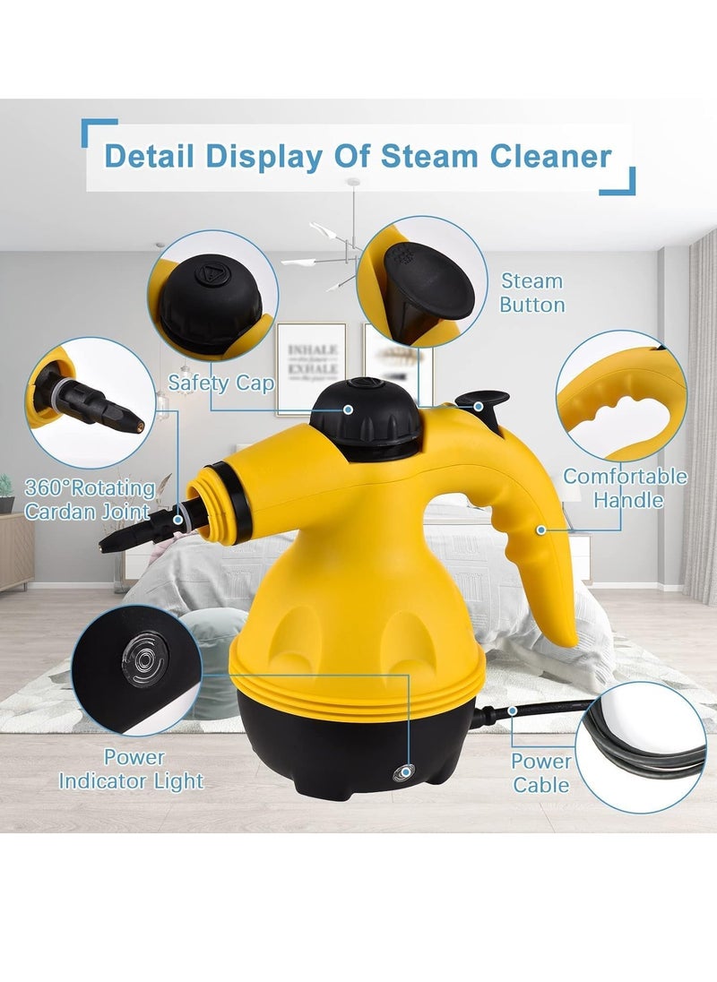 DLC Portable Handheld Steam Cleaner 1000W Multifunctional High Temperature Pressurized Steam Cleaning Machine with 9PCS Accessory for Kitchen Sofa Bathroom Car Window  - Image 3