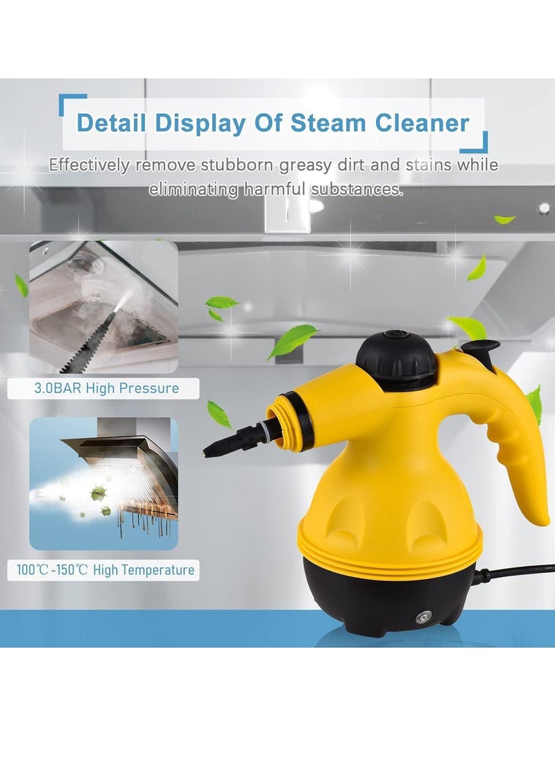 DLC Portable Handheld Steam Cleaner 1000W Multifunctional High Temperature Pressurized Steam Cleaning Machine with 9PCS Accessory for Kitchen Sofa Bathroom Car Window  - Image 4