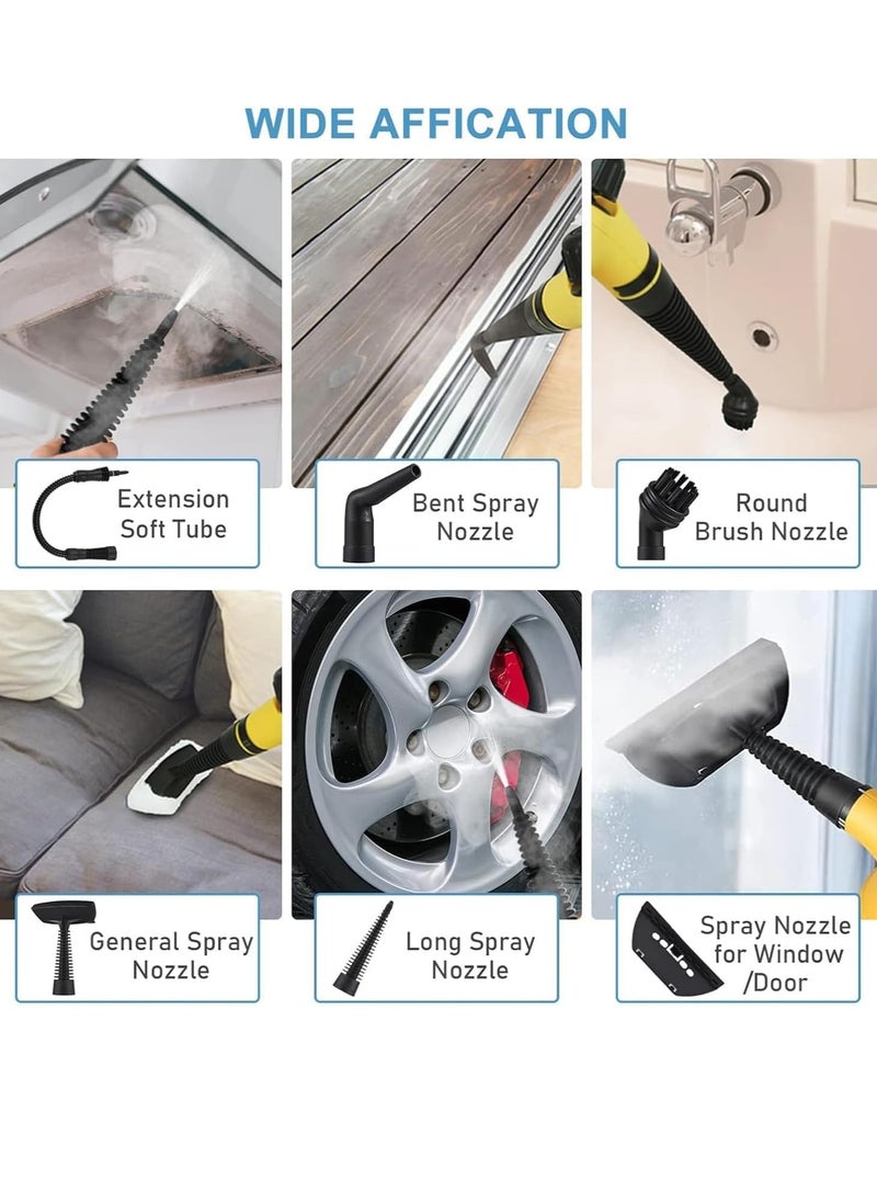 DLC Portable Handheld Steam Cleaner 1000W Multifunctional High Temperature Pressurized Steam Cleaning Machine with 9PCS Accessory for Kitchen Sofa Bathroom Car Window  - Image 5