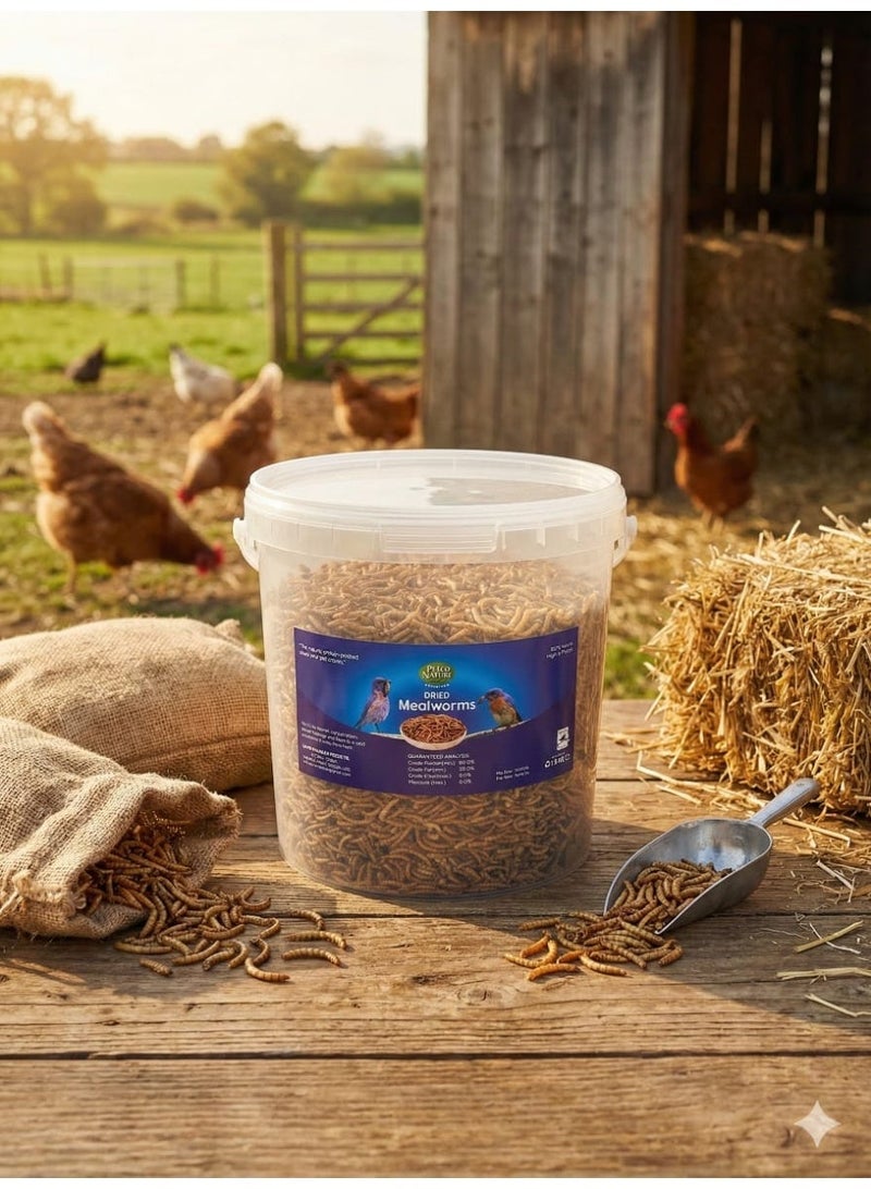 GOLDEN CAT Petco Nature Dried Mealworms 1.5 KG – Natural High-Protein Treat for Birds, Poultry, Fish, Reptiles & Small Pets - Image 3