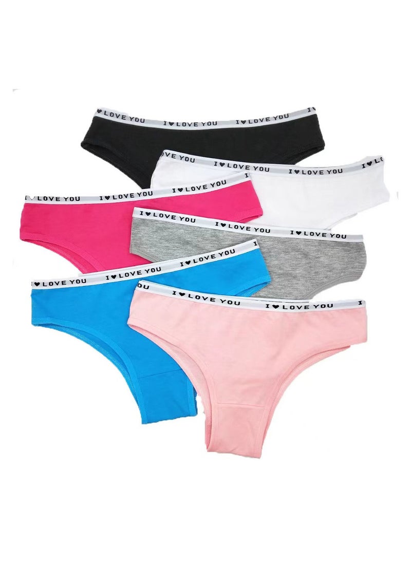 Zeemey - Zeemey 6 Pack Womens Underwear Cotton Sort Bikini Breathable Panties Low Rise Hipster Ladies Charming Cheeky Lingerie - Image 1