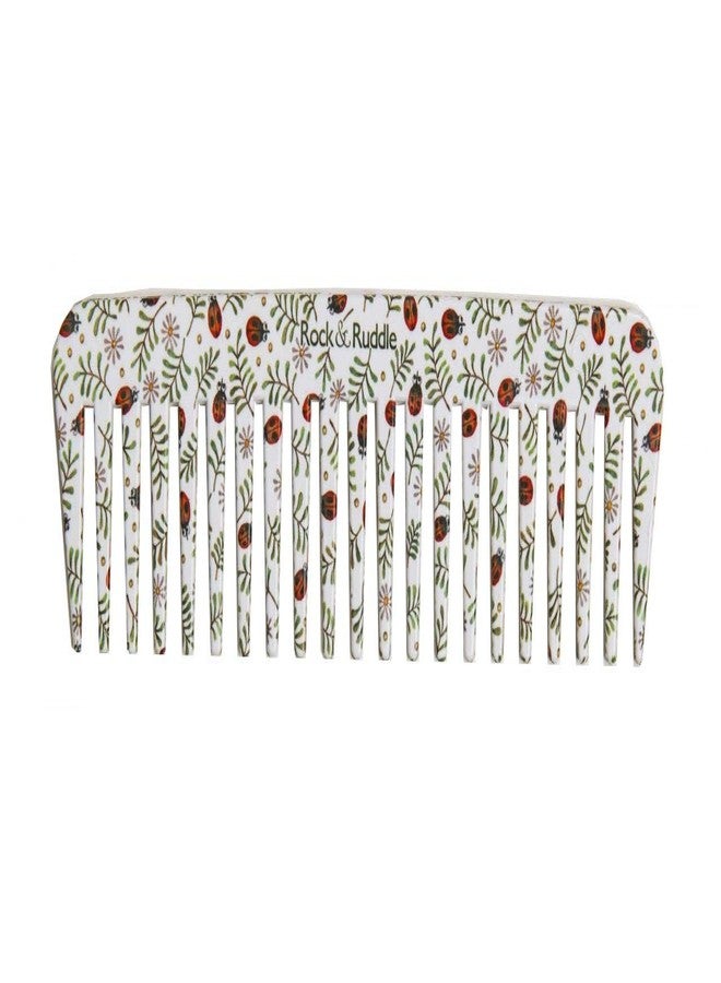 Rock & Ruddle Wide Tooth Comb. Perfect for Detangling Wet Hair and Applying Hair Color. Ladybirds Design - Image 1