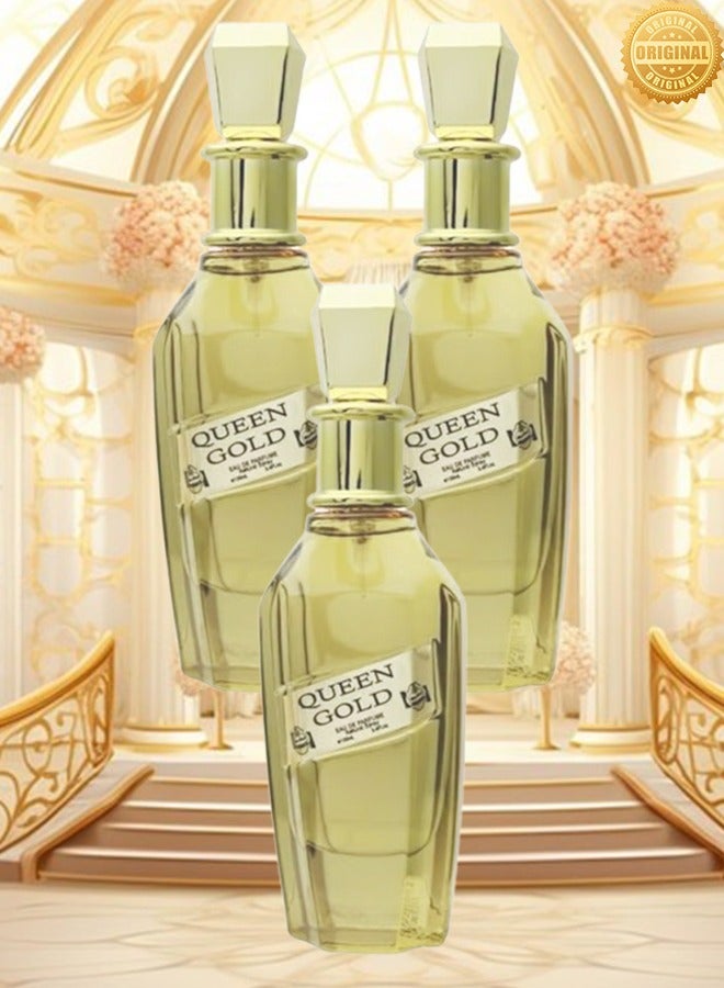 Queen 3 Pieces Queen Gold Perfume EDP 100ML - Image 1