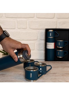 Hediyesahibi Gift Holder Personalized Triple Cup Stainless Steel Thermos Set  - Image 1