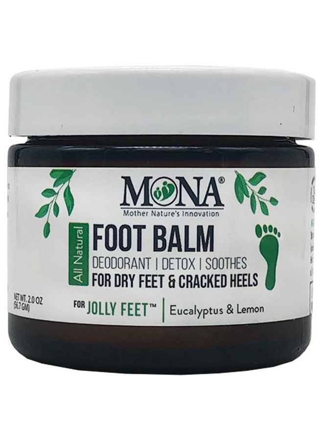 MONA Mother Nature's Innovation Mona Brands Deodorizing Allnatural Foot Balm | Moisturizes & Protects Dry Callused Feet | Eliminates Unwanted Odors | 100% Natural & Vegan Formula (Eucalyptus & Lemon 2.0 Oz (Pack Of 1))  - Image 2
