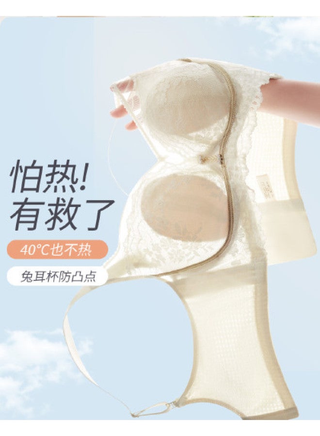 Fenton Ultra-thin Bunny Ears Mesh Lace Breathable Minimizer Bra For Large Bust With Side Smoothing And Lift Adjustable Women's Underwear - Image 1