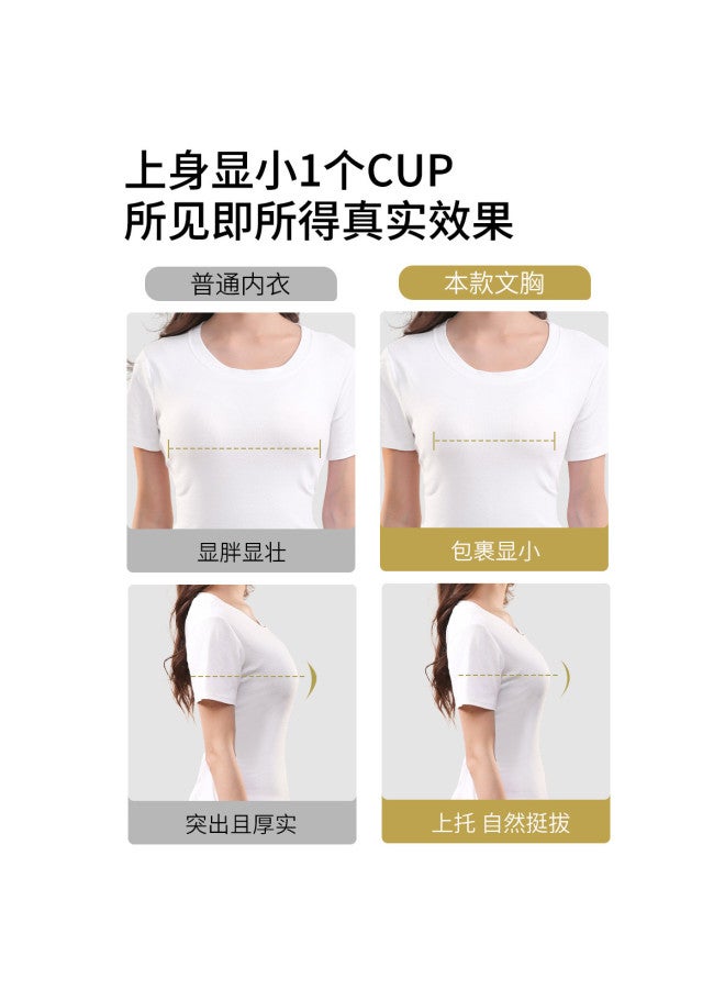 Fenton Ultra-thin Bunny Ears Mesh Lace Breathable Minimizer Bra For Large Bust With Side Smoothing And Lift Adjustable Women's Underwear - Image 4