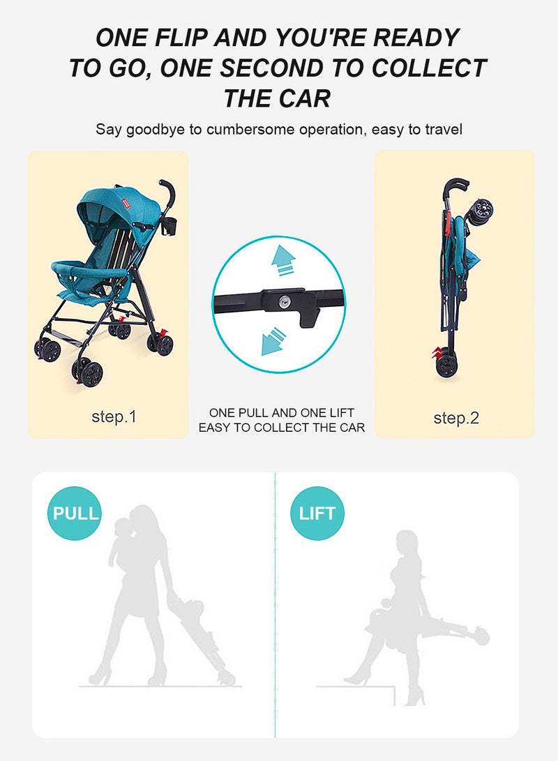 ما بيبي ضوء قابلة للطي عربة طفل تنفس ، ذات جودة عالية في اتجاه واحد عربة طفل - Image 4