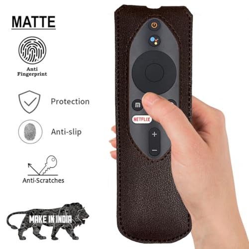 Zaoma Protective Case for Mi Led TV 4A Pro Remote Control (32" / 43" / 55") - Premium PU Leather Cover Holder, Brown - Image 4