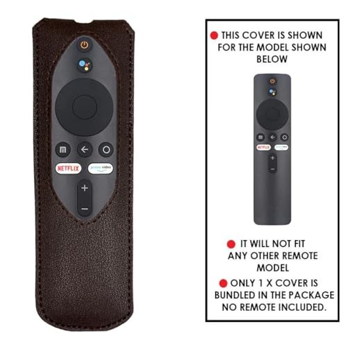 Zaoma Protective Case for Mi Led TV 4A Pro Remote Control (32" / 43" / 55") - Premium PU Leather Cover Holder, Brown - Image 2