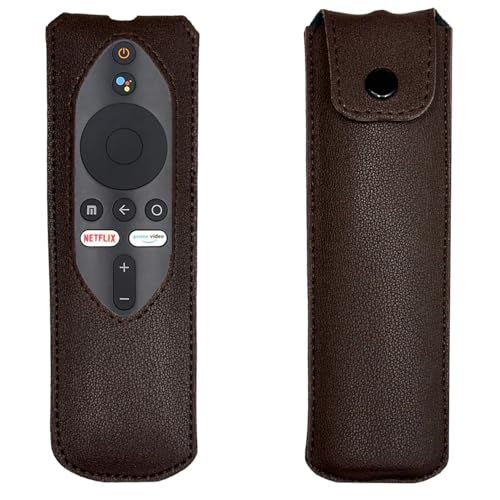 Zaoma Protective Case for Mi Led TV 4A Pro Remote Control (32" / 43" / 55") - Premium PU Leather Cover Holder, Brown - Image 1