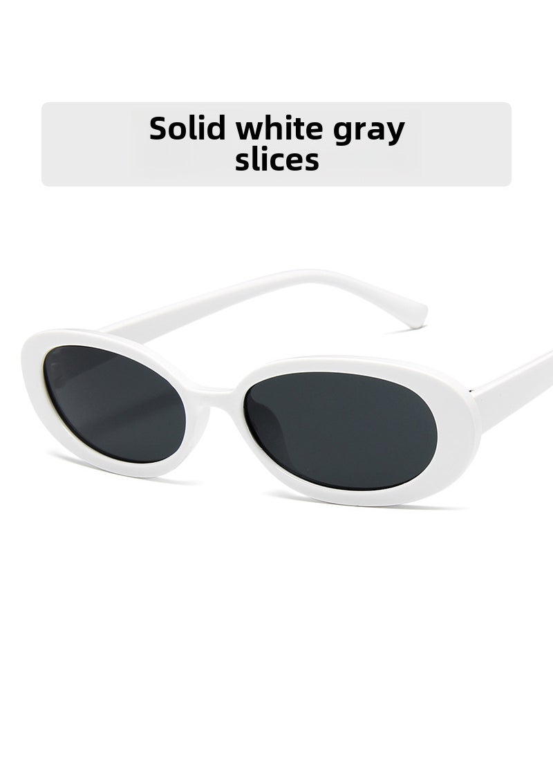 Generic New Chic Narrow Frame Sunglasses Unisex Comfort Real White Ash 