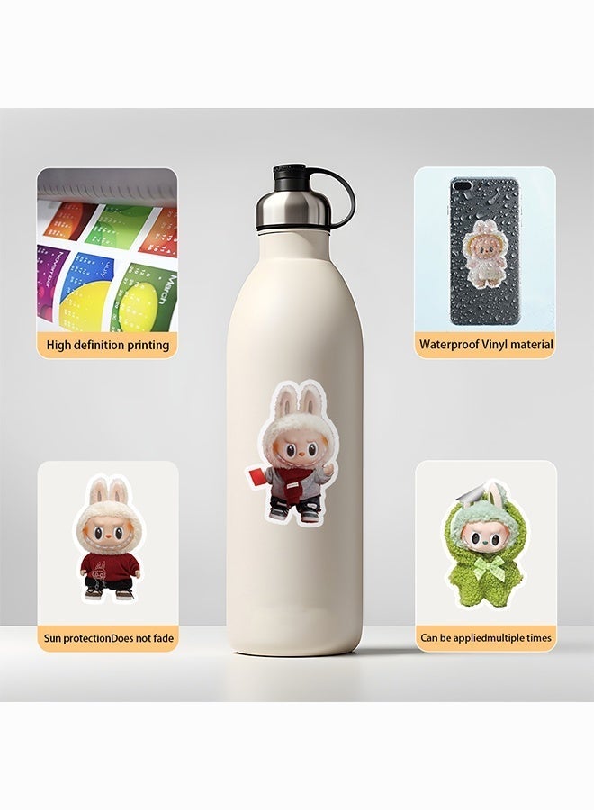 BELANO 50Pcs Labubu Cartoon Stickers Pack for Kids – Waterproof Vinyl Cute Decals for Bottles, Laptops, Journals & Gifting - Image 4