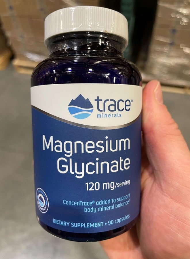 Trace Minerals Magnesium Glycinate Capsules | 120 mg Magnesium Supplement | 90 Count - Image 2