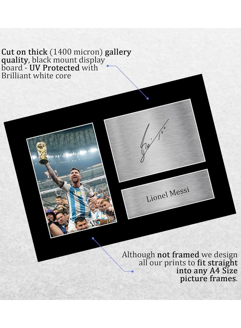 Today Idea Unframed A4 Autographed Picture of Lionel Messi | Perfect Gift for Argentina Football Fans and Supporters (Unframed A4 (Argentina Barcelona)) - Image 2