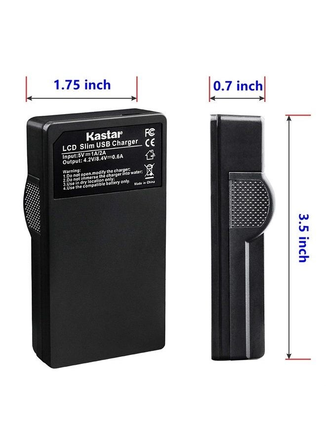 Kastar - LCD USB Charger Replacement for Sony NP-BN1 NPBN1 BC-CSN and DSC-QX10 DSC-QX30 DSC-QX100 DSC-TF1 DSC-TX10 DSC-TX20 DSC-TX30 DSC-W530 DSC-W570 DSC-W650 DSC-W800 DSC-W830 - Image 1