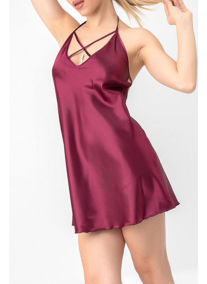 Doremi Back Strap Low-cut Mini Satin Nightgown - pzsku/Z4EFC00602225564C9BBBZ/45/_/1728062389/418aa54a-e063-493d-a81e-12100da56258