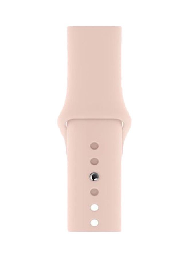NIBEMINENT Solid Replacement Band For Apple Watch Sand Pink  - Image 1