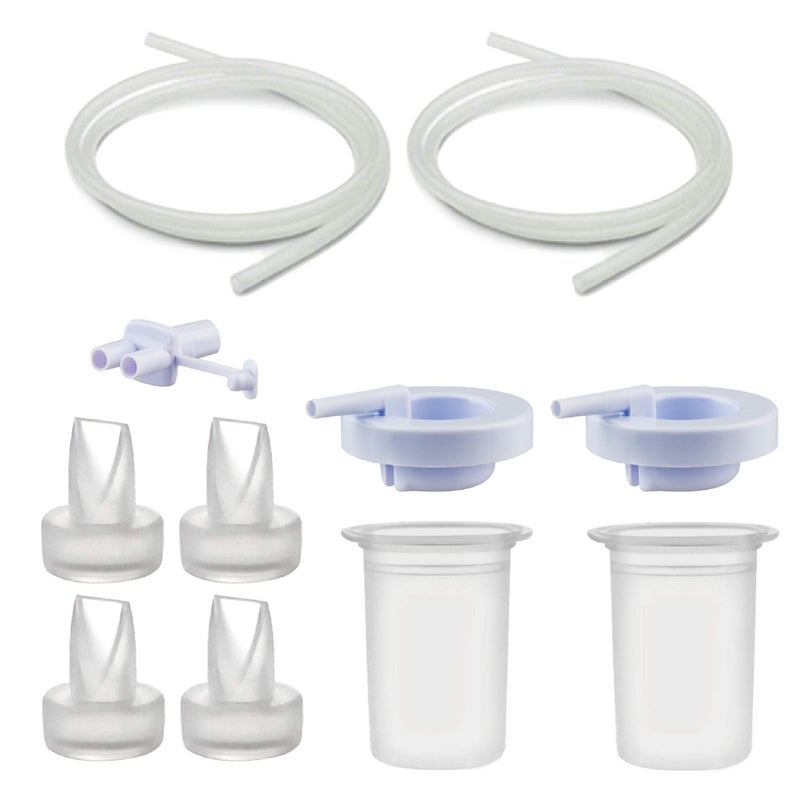 Maymom Pump Parts Compatible with Ameda Purely Yours Pumps, MYA Joy; Incl. Top Cap, Silicone Membrane, Duckbill, Tubing and Adapter; Replaces Ameda Spare Parts - Image 1