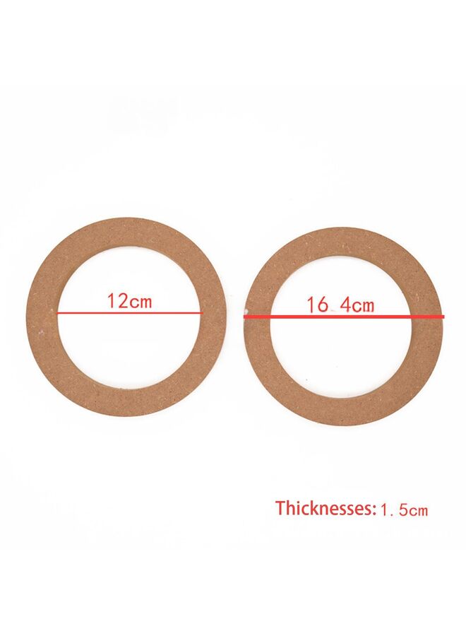 يُسلِّم قطعتان من حلقات فاصل مكبر صوت السيارة الخشبية العالمية لمضخم الصوت وحامل محول لوحة حامل البوق (المقاس: 5 بوصة) - Image 2