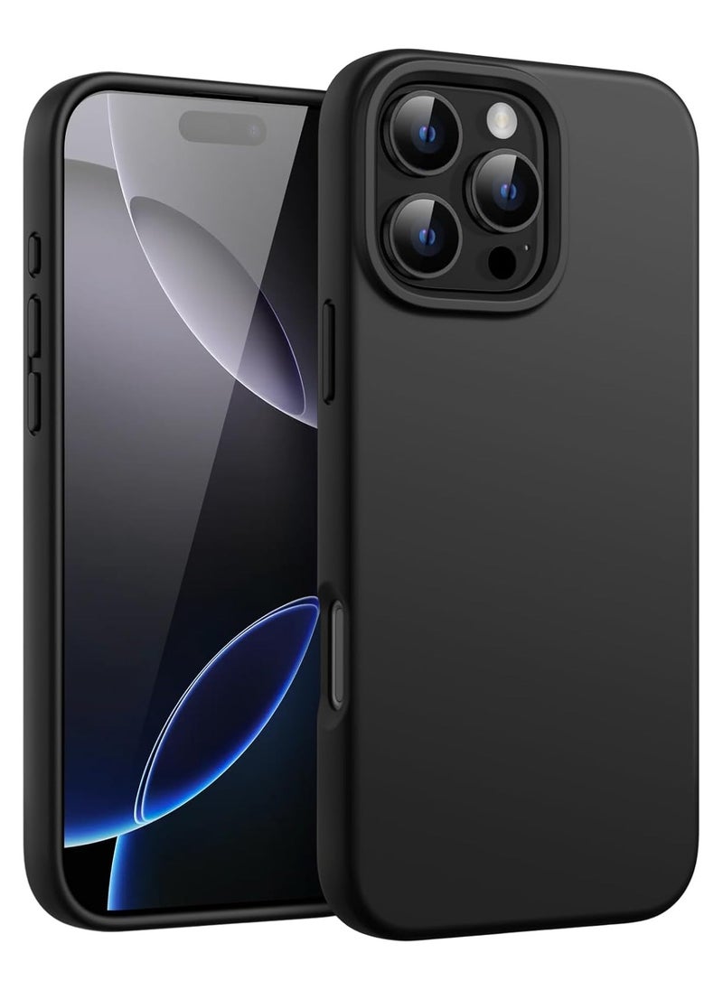 TWEGGON iPhone 16 Pro Silicone Case, Protective Silicone Case for Apple iPhone 16 Pro 6.3" Black  - Image 1