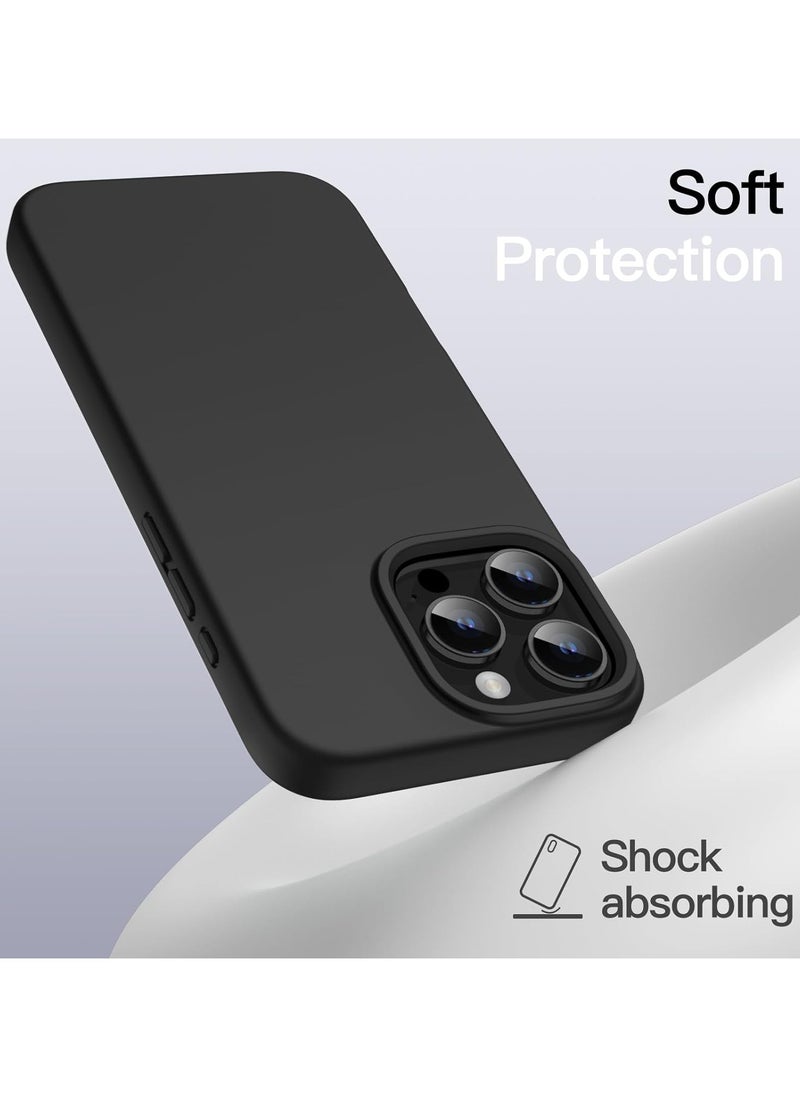 TWEGGON iPhone 16 Pro Silicone Case, Protective Silicone Case for Apple iPhone 16 Pro 6.3" Black  - Image 3
