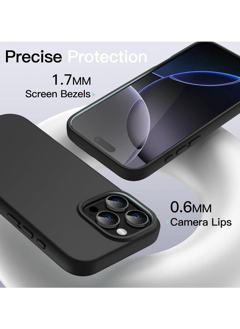 TWEGGON iPhone 16 Pro Silicone Case, Protective Silicone Case for Apple iPhone 16 Pro 6.3" Black  - Image 4
