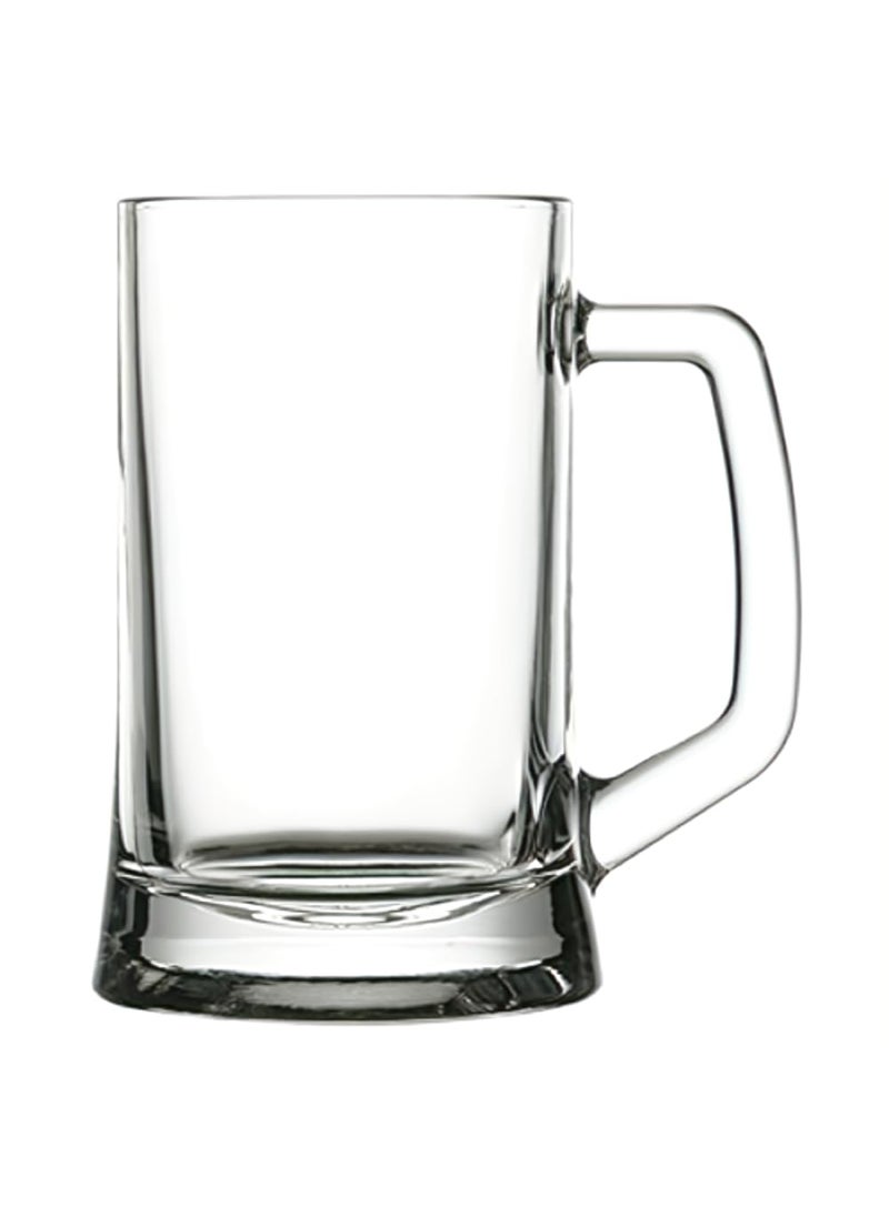 Mittal's Mittals Set of 4 Authentic Italian Premium Beer Mugs 500 ML Transparent Heavy Bottom Glass with Handle Ideal Gift for Beer Enthusiasts  - Image 1
