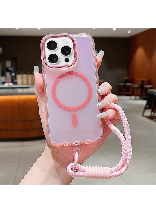 اس-توب جراب هاتف ماج سيف برايت شادو متغير اللون مع حزام معصم لهاتف آيفون 16 برو - Image 1