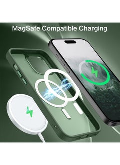 بنتوبين جراب BENTOBEN المغناطيسي لهاتف iPhone 14 Pro [متوافق مع Magsafe] جراب هاتف 14 Pro شفاف غير لامع نحيف مقاوم للصدمات للنساء والرجال والفتيات والأولاد جرابات واقية لهاتف iPhone 14 Pro 6.1 بوصة، أخضر غابي  - Image 4