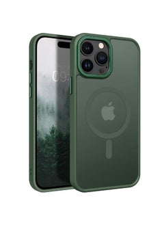 بنتوبين جراب BENTOBEN المغناطيسي لهاتف iPhone 14 Pro [متوافق مع Magsafe] جراب هاتف 14 Pro شفاف غير لامع نحيف مقاوم للصدمات للنساء والرجال والفتيات والأولاد جرابات واقية لهاتف iPhone 14 Pro 6.1 بوصة، أخضر غابي  - Image 1