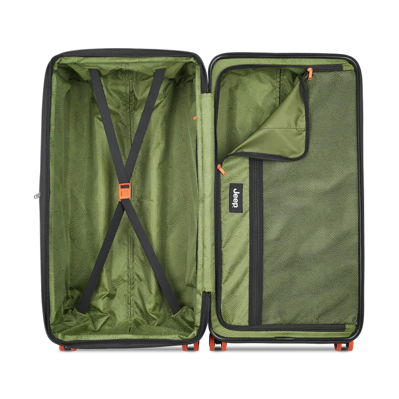 Jeep  Jh002B 80 cm Hardcase 4 Double Wheel  Expandable Check-In Luggage Trunk Black  | Best Price UAE