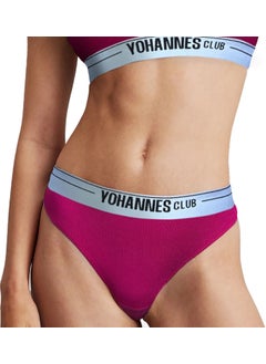 Yohannes Club Women's Elastic Band Cotton Slip Panties 3-Piece Pink Red Claret Red  - Image 4