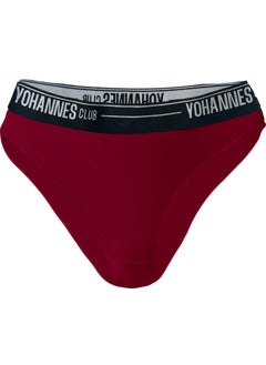 Yohannes Club Women's Elastic Band Cotton Slip Panties 3-Piece Pink Red Claret Red  - Image 5