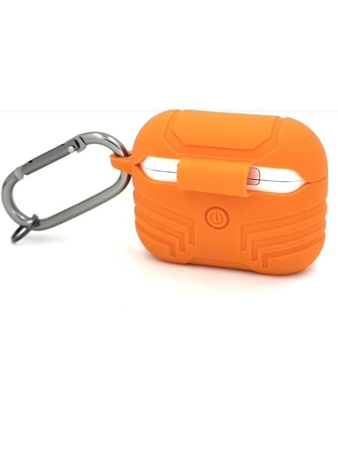 Spigen AirPods Pro 2 Silicone Protective Case with Carabiner Orange - Image 3