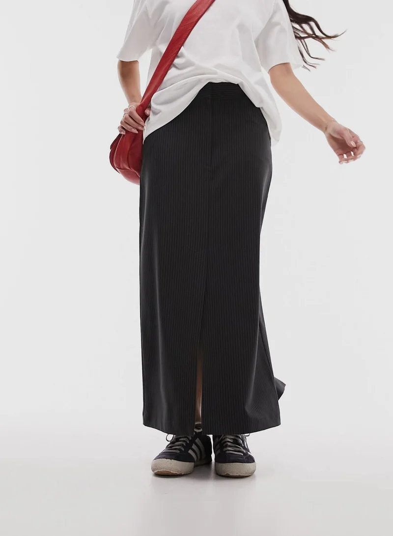 TOPSHOP Striped Pocket Detail Skirt