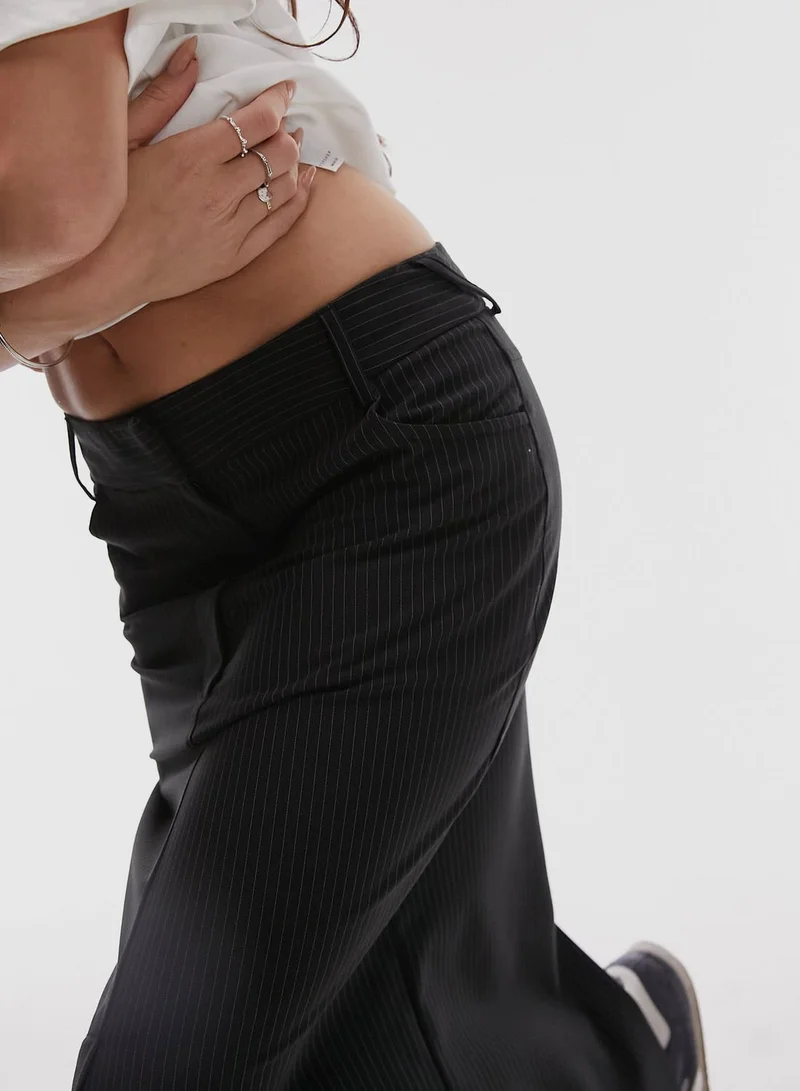 TOPSHOP Striped Pocket Detail Skirt