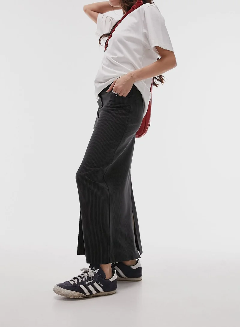 TOPSHOP Striped Pocket Detail Skirt