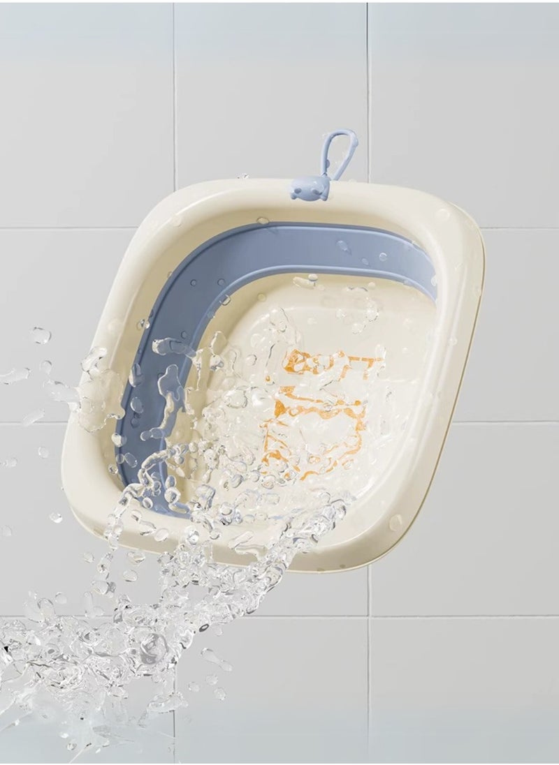 Moms Magic Foldable Multi-Use Baby Care Basin - High-Capacity Portable Washing Solution for Feet, Butt, and Face - Compact & Lightweight Design for Easy Travel  - Image 3