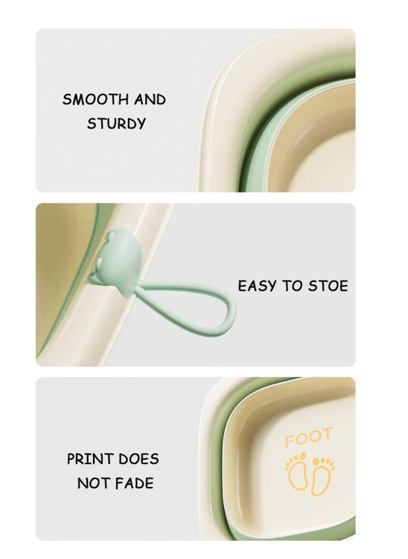 Moms Magic Foldable Multi-Use Baby Care Basin - High-Capacity Portable Washing Solution for Feet, Butt, and Face - Compact & Lightweight Design for Easy Travel  - Image 4