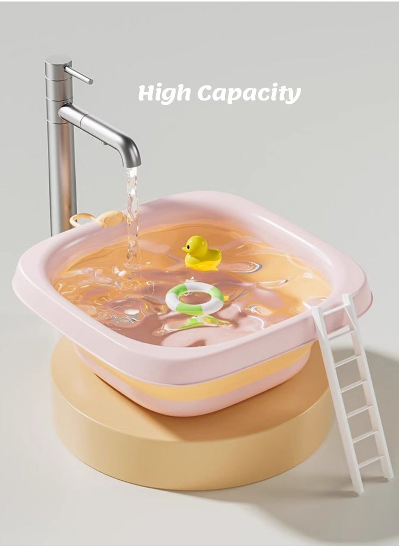 Moms Magic - Foldable Multi-Use Baby Care Basin - High-Capacity Portable Washing Solution for Feet, Butt, and Face - Compact & Lightweight Design for Easy Travel - Image 1