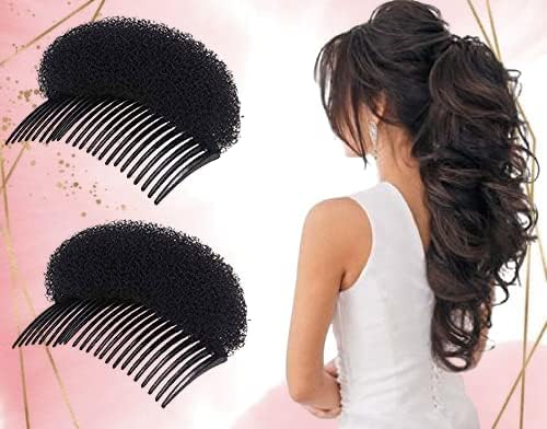 CHANDERKASH 2 Pcs Women Bump It Up Volume Hair Base Styling Comb Clip Invisible Puff Maker for Women - Image 1