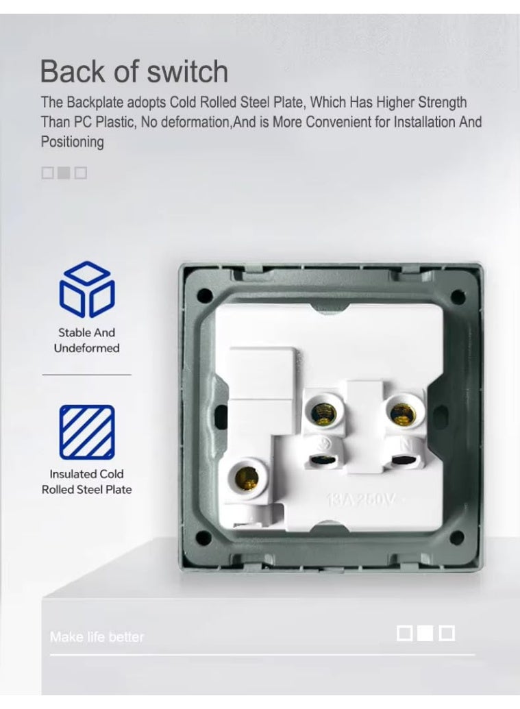 Future Modern Modular Rocker Wall Switch with Indicator Light, Premium Electrical Switch Plate for Home Office Hotel Interior Power Control and Safe Everyday Electrical Operation - Image 5