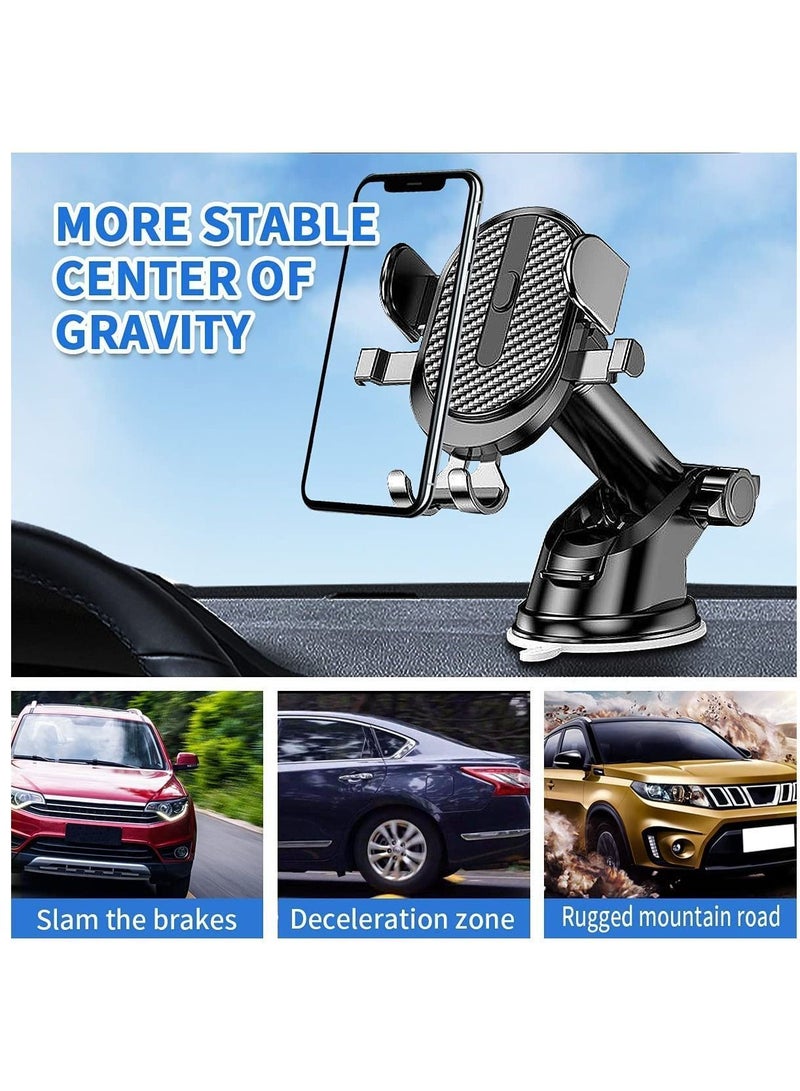 Y&D Multifunctional Car Phone Holder Long Arm Telescopic Suction Cup Windshield Rotate 360 ​​Degrees Holder Compatible for All Mobile Phones (Black)  - Image 4