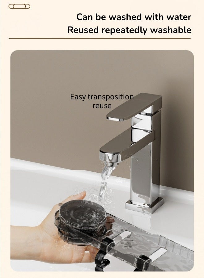 Strong Suction Cup Hooks, No Punching Required Wall Shower Towel Hooks, Removeable Powerful Vacuum Suction Towel Hooks,  Transparent Durability Acrylic Bathroom Kitchen Hooks, For Bathrooms, Washrooms, Kitchens, Bathrooms (Grey, 37*5*6 CM) - Image 4