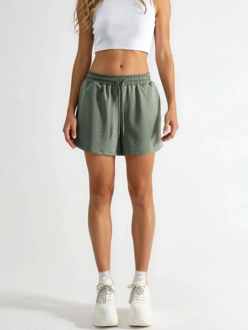 بوسيم BUSEM Elastic Waist Modal Shorts with Pockets